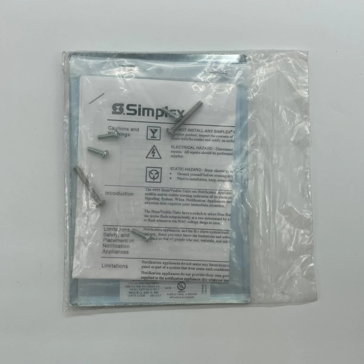 Simplex 4905-9939 Adapter Plate