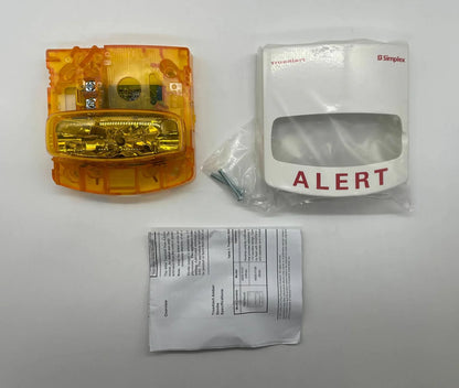 Simplex 4906-9107 Amber Lens Wall Mount Strobe (white)