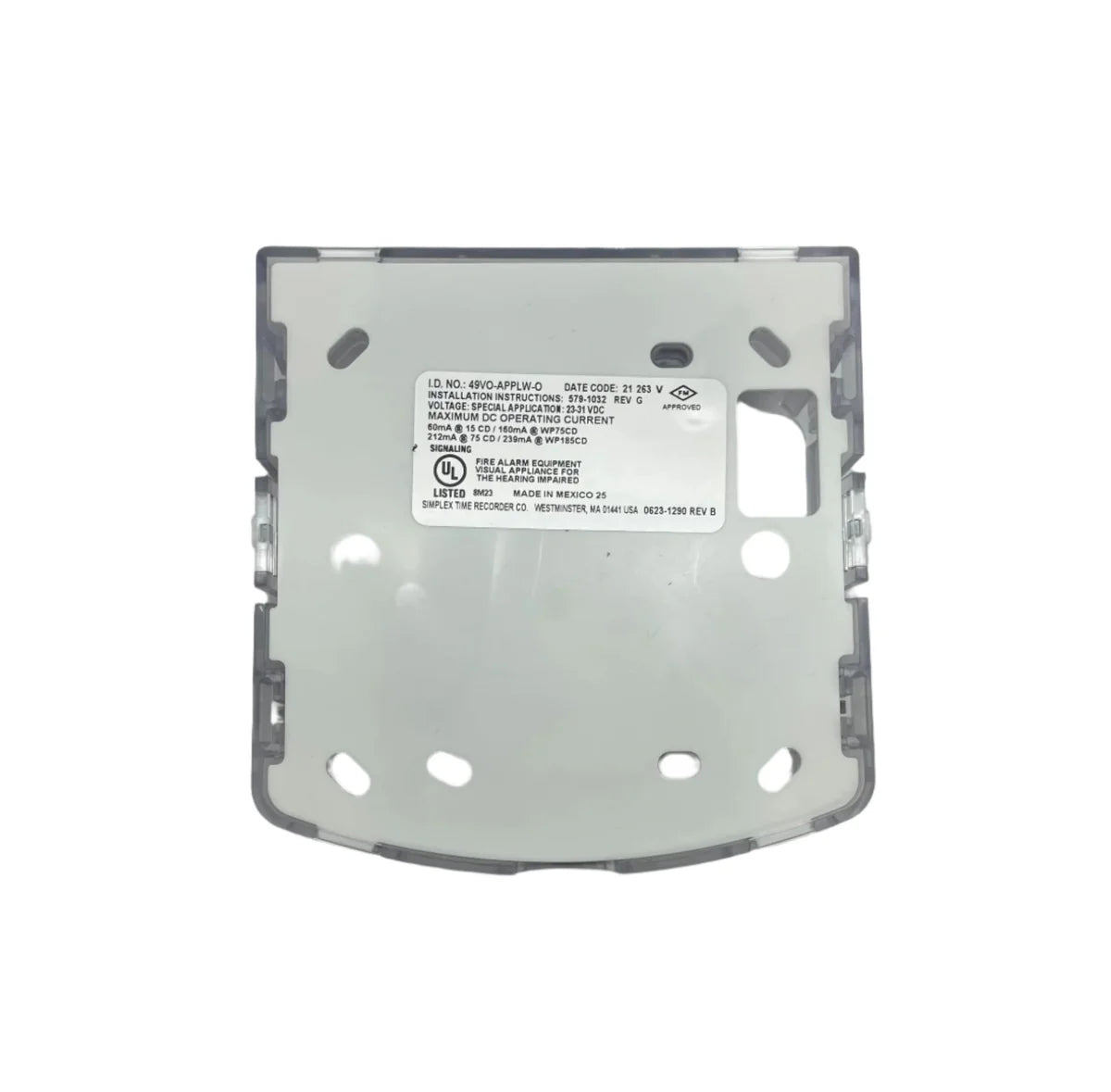 Simplex 49VO-APPLW-O VO Appliance