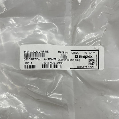 Simplex 49AVC-CWFIRE - Same Day Shipping (SEALED)