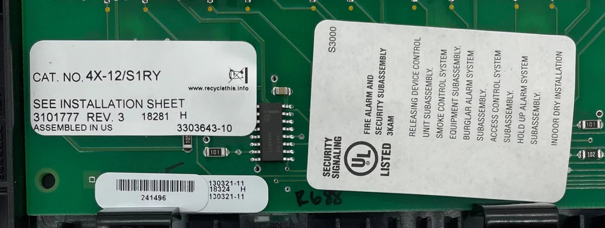 Edwards 4X-12/S1RY LED Display Control Module