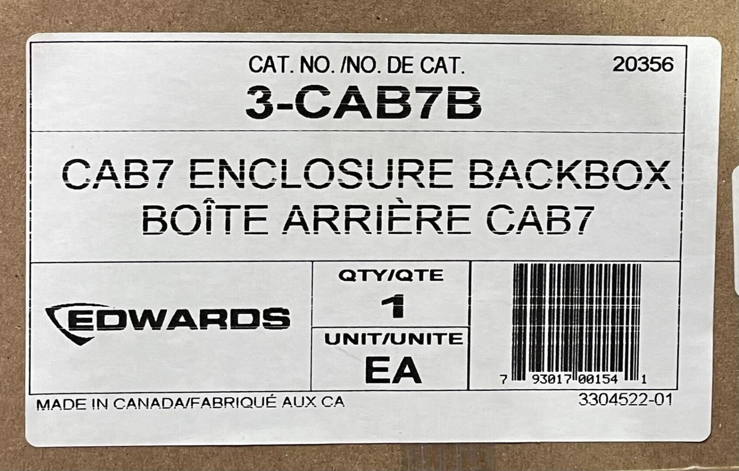 Edwards 3-CAB7B | Same Day Shipping (SEALED)