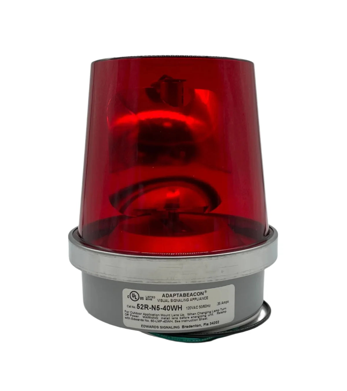 Edwards 52R-N5-40WH Series Rotating Beacon Red
