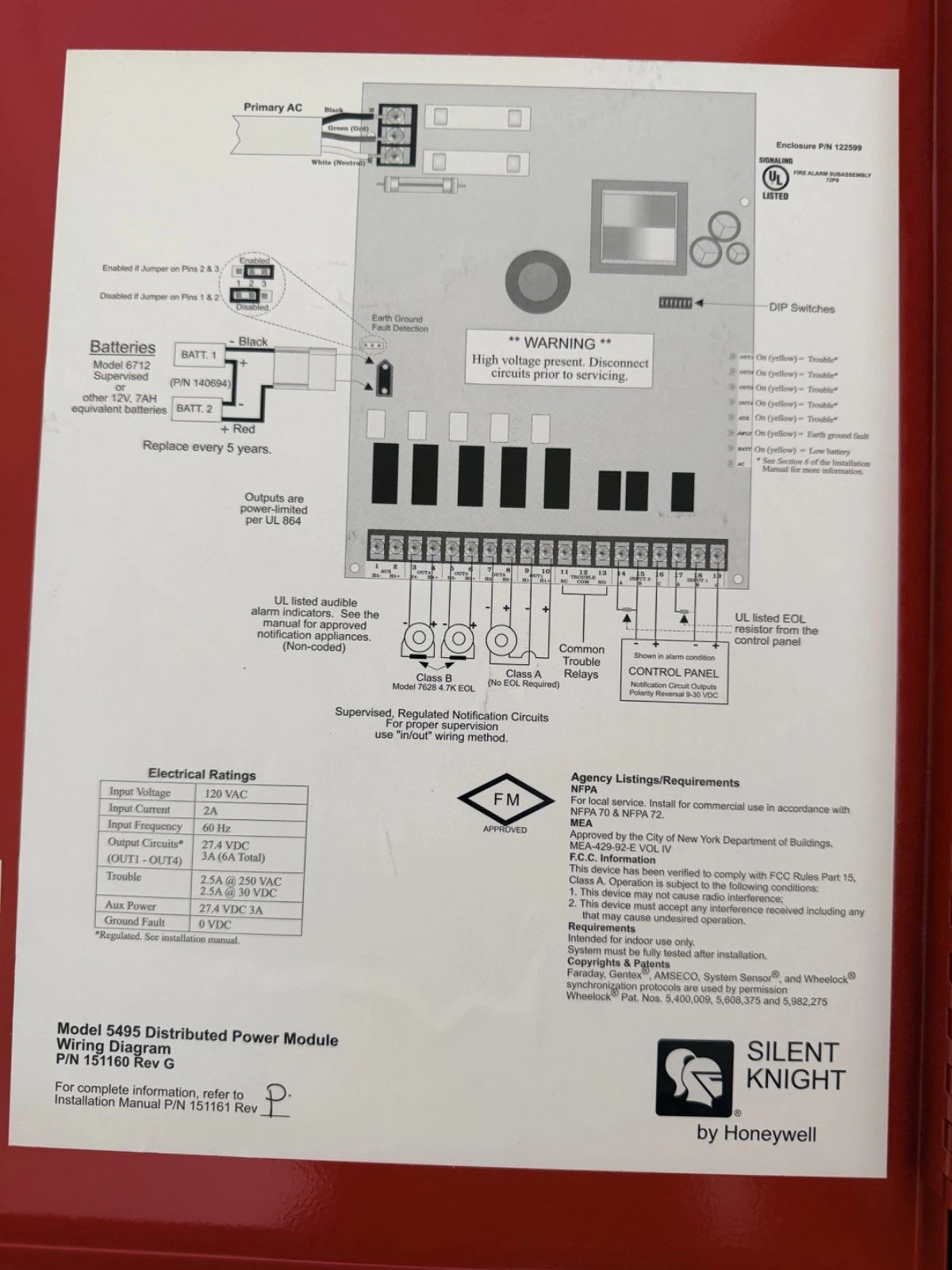 Honeywell Silent Knight 5495 Distributed Power Module - 005495 - NEW OPEN BOX