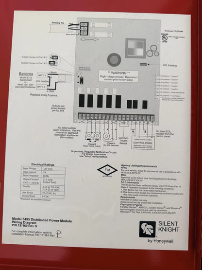 Honeywell Silent Knight 5495 Distributed Power Module - 005495 - NEW OPEN BOX