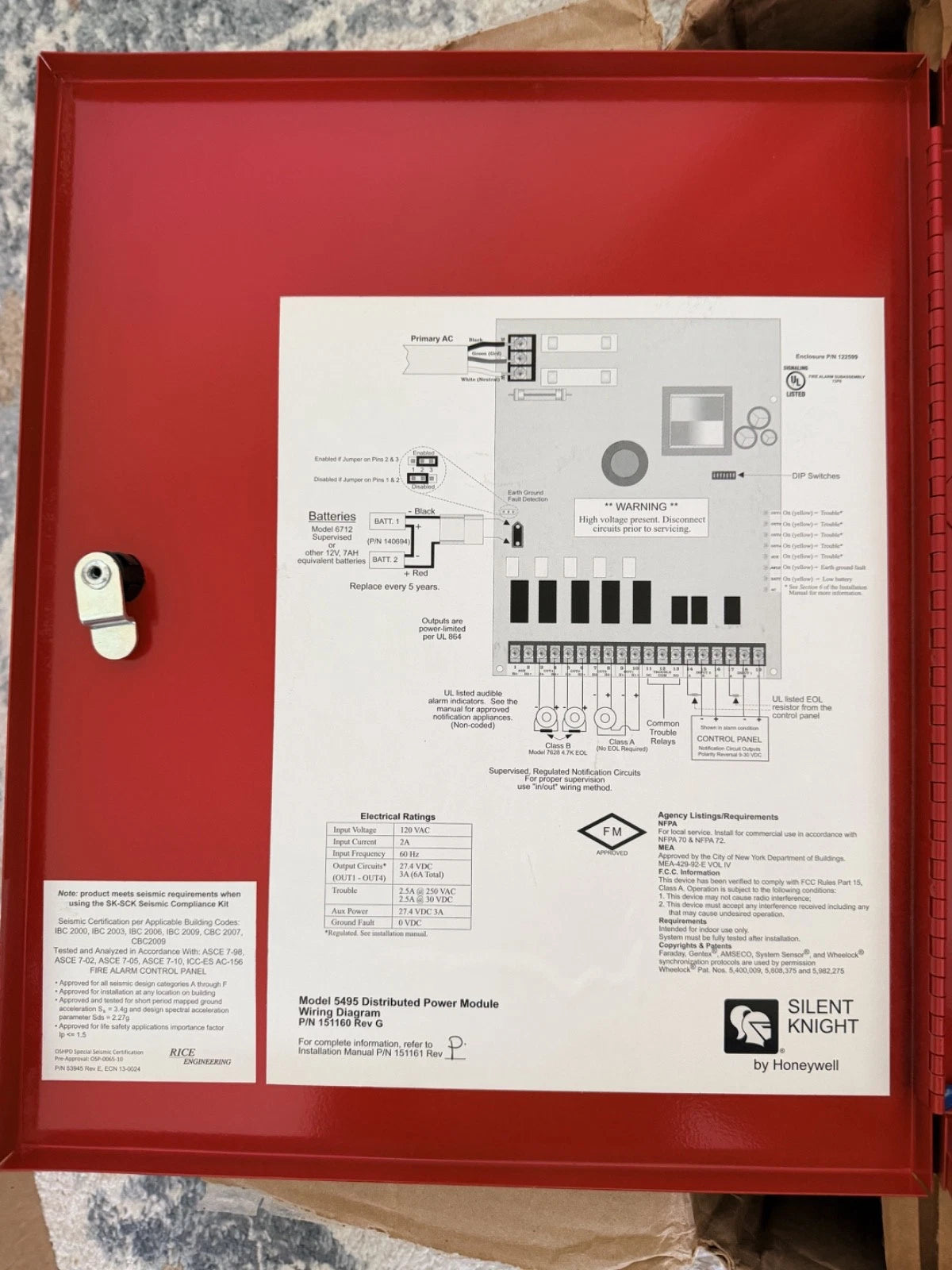 Honeywell Silent Knight 5495 Distributed Power Module - 005495 - NEW OPEN BOX