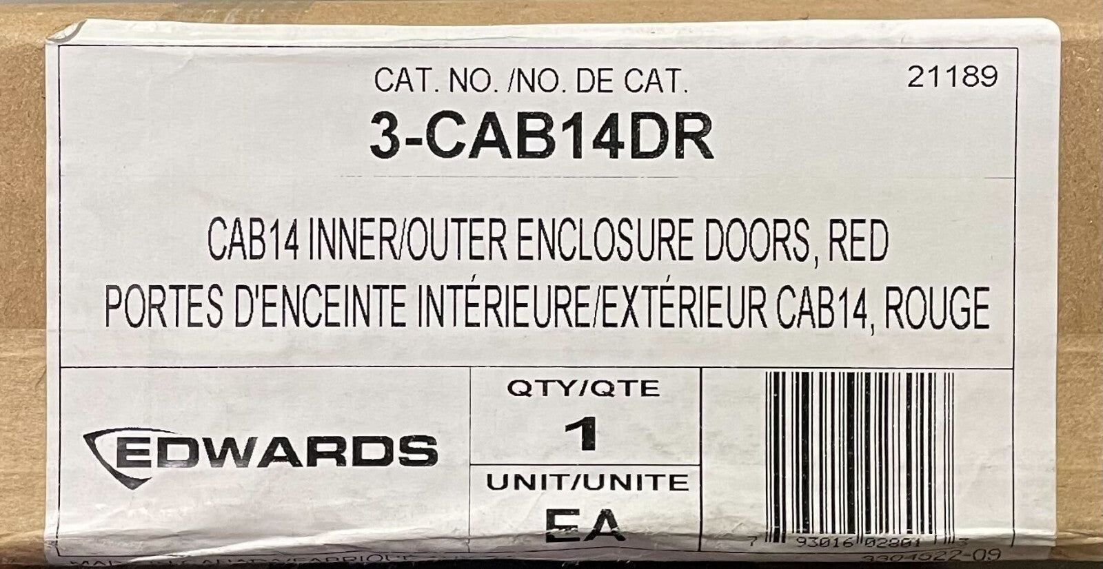 Edwards 3-CAB14DR - Same Day Shipping (SEALED)