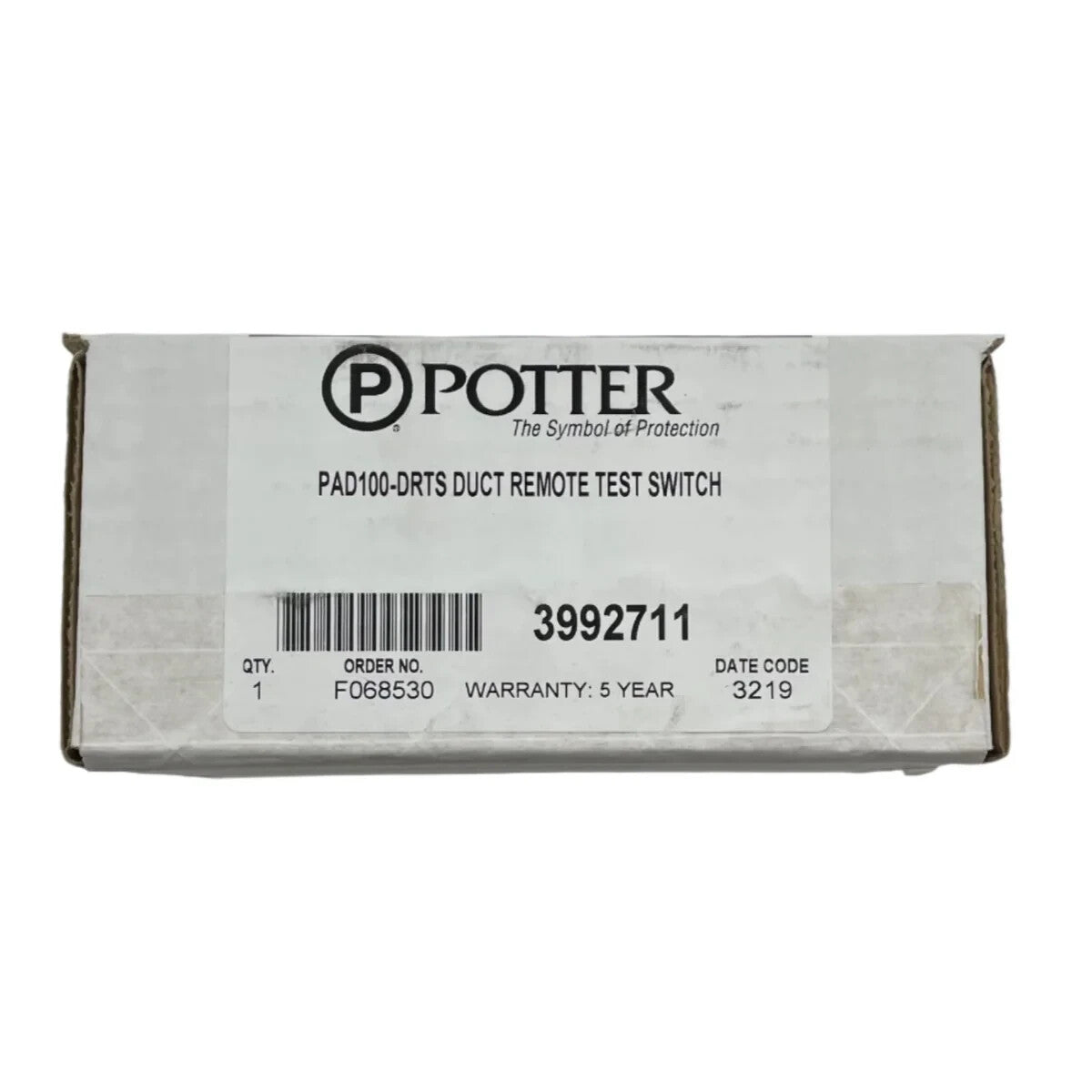 Potter PAD100-DRTS Duct Remote Test Switch - Same Day Shipping (SEALED)