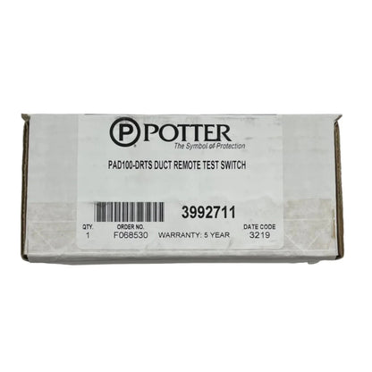 Potter PAD100-DRTS Duct Remote Test Switch - Same Day Shipping (SEALED)