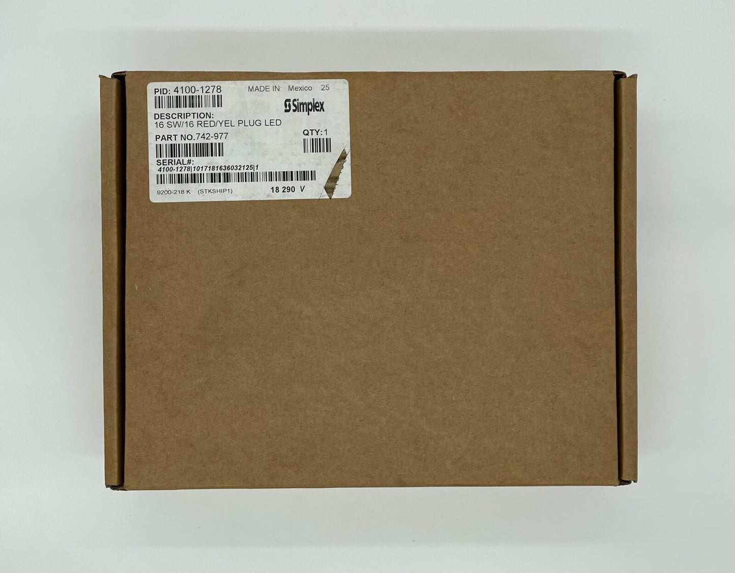 Simplex 4100-1278 Red Yellow Plug LED - Same Day Shipping (SEALED)