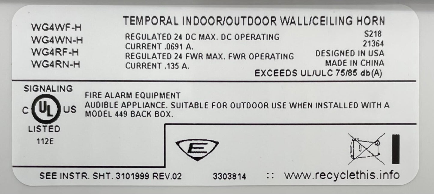 Edwards WG4RF-H - Same Day Shipping (SEALED)