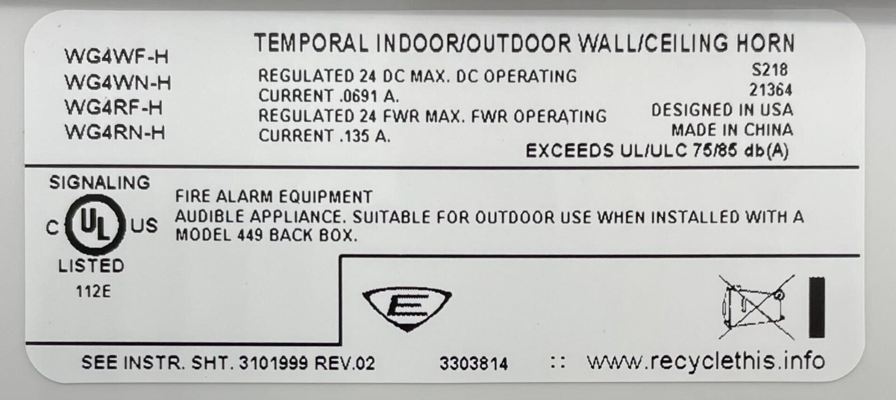 Edwards WG4RF-H - Same Day Shipping (SEALED)