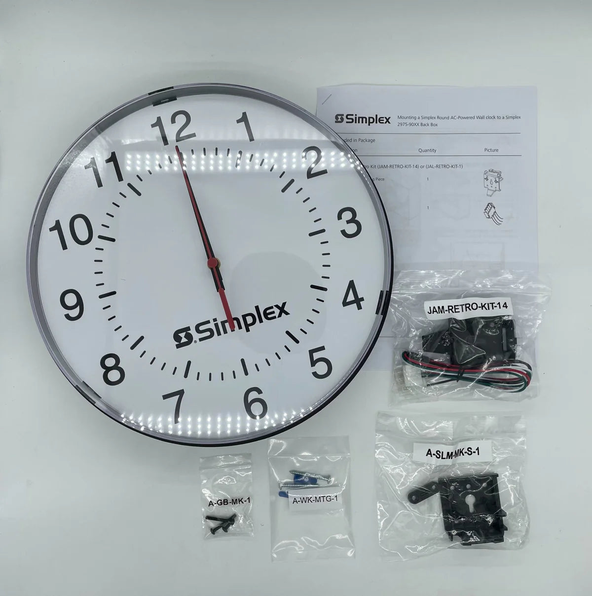 Simplex 6310-9231A 12″ Round Clock SF 120/60 3Watts