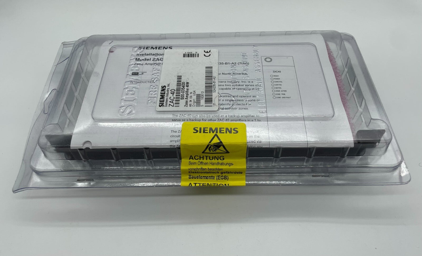 Siemens ZAC-40 - Same Day Shipping (SEALED)