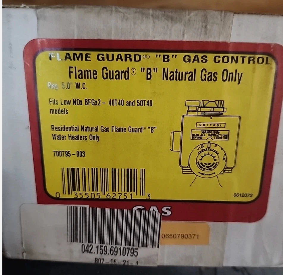 Robertshaw 6910794 Flame Guard® Water Heater Gas Valve