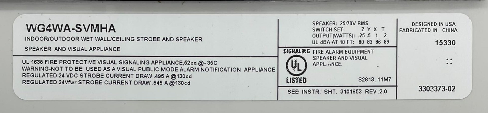 Edwards WG4WA-SVMHA - Same Day Shipping (SEALED)