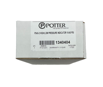 Potter PS40-2 Pressure Switch with Two Sets SPDT - Same Day Shipping (SEALED)
