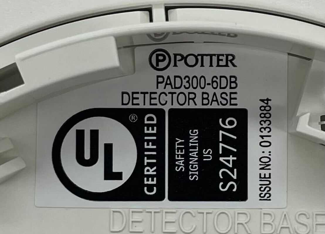 Potter PAD300-6DB 6” Detector Base - Same Day Shipping (SEALED)