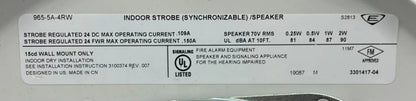 Edwards 965-5A-4RW 15 Cd Speaker Strobe