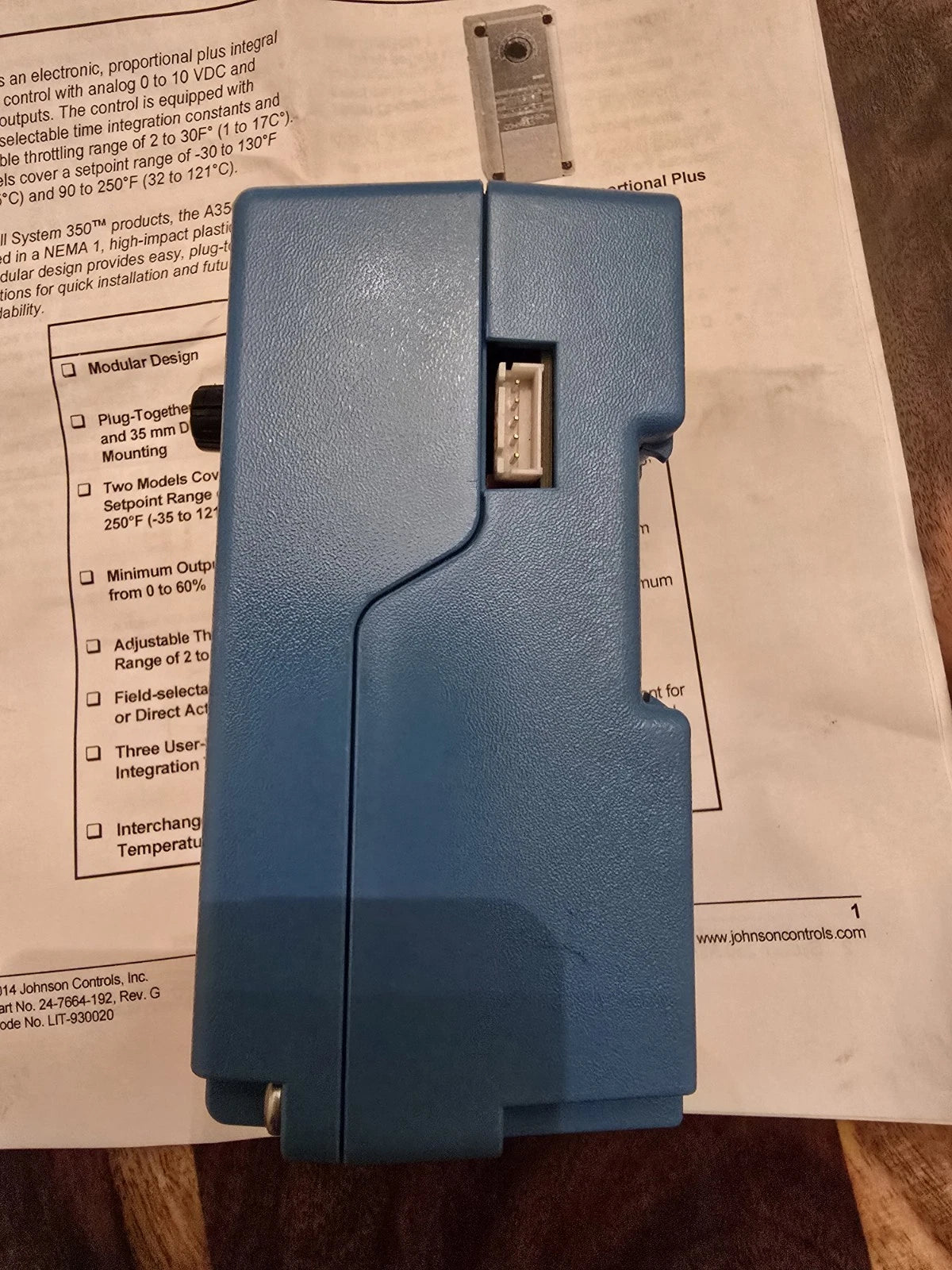 Johnson Controls A350PS-1 Eletronic Proportional Plus Integral Temperature Control