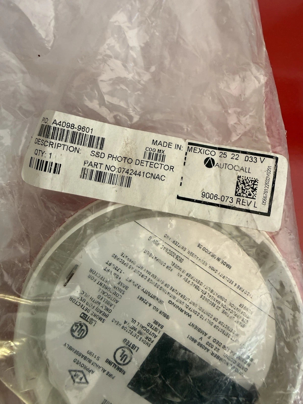 Simplex A4098-9601 Fire Alarm Smoke Detector Head