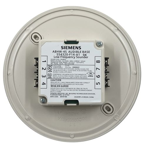 Siemens ABHW-4S Audible Detector Base