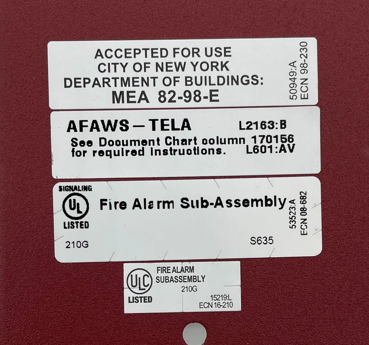 Notifier AFAWS-TELA Telephone