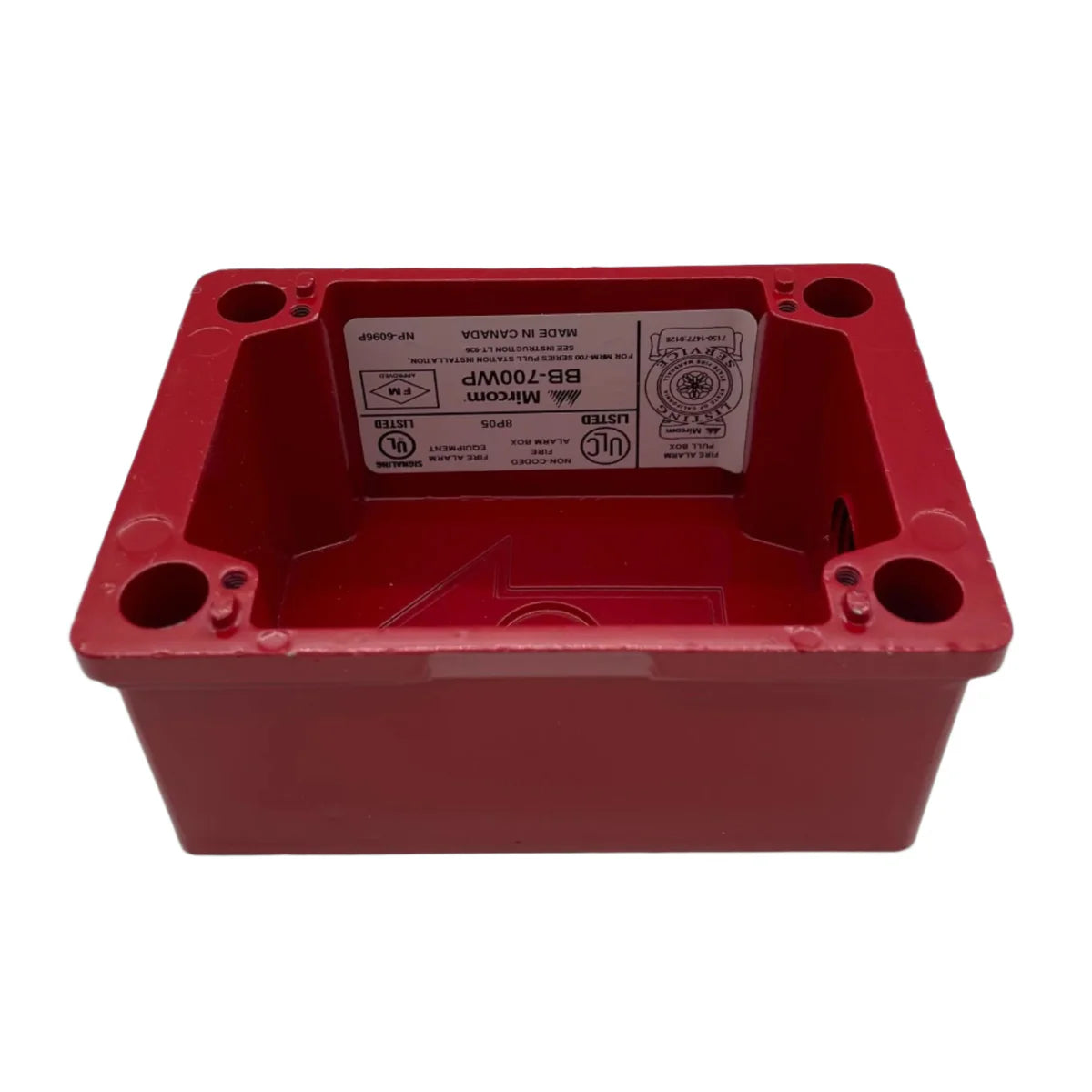 Mircom BB-700WP Weatherproof Surface Mount Backbox Red