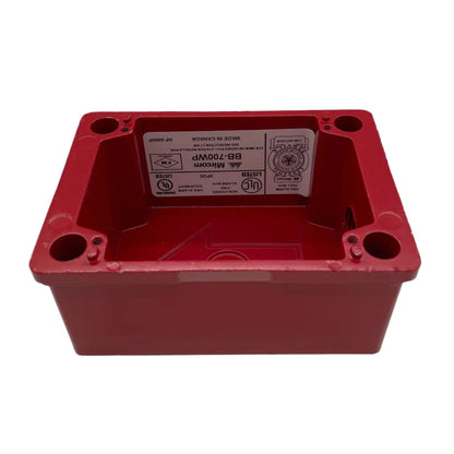 Mircom BB-700WP Weatherproof Surface Mount Backbox Red