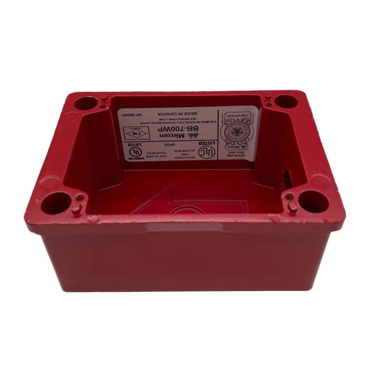 Mircom BB-700WP Weatherproof Surface Mount Backbox Red