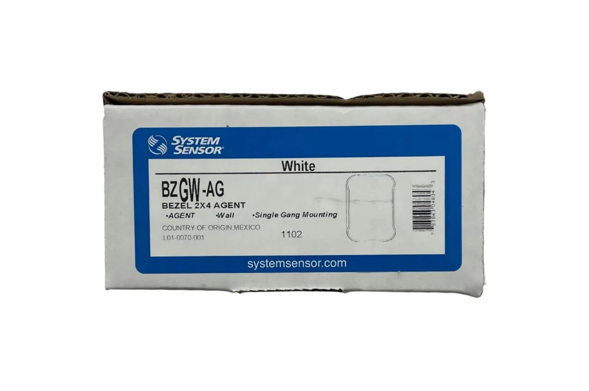 System Sensor BZGW-AG Wall White Bezel Kit Compact Agent