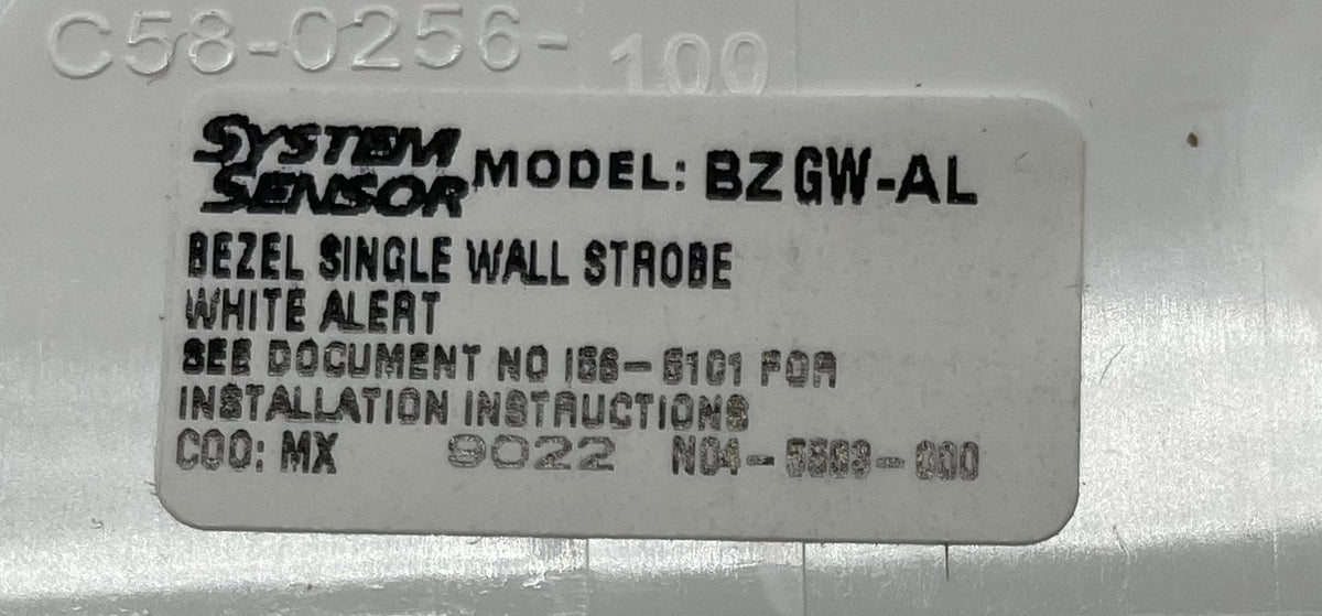 System Sensor BZGW-AL Wall White Bezel Kit Compact Alert