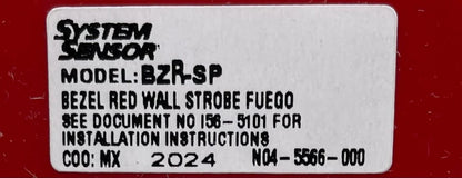 System Sensor BZR-SP Wall Red Bezel Kit Fuego