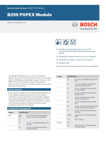 Bosch B299 POPEX Module