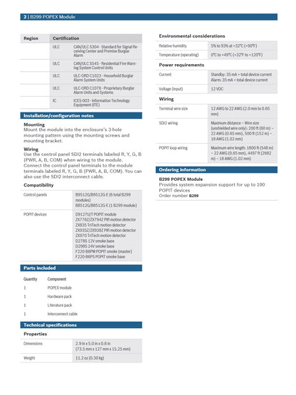 Bosch B299 POPEX Module