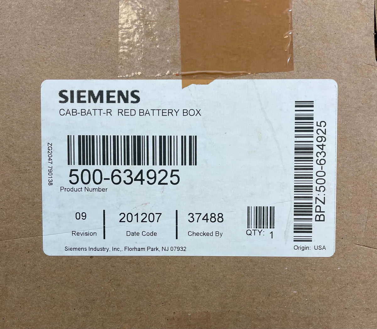 Siemens CAB-BATT-R Battery Box