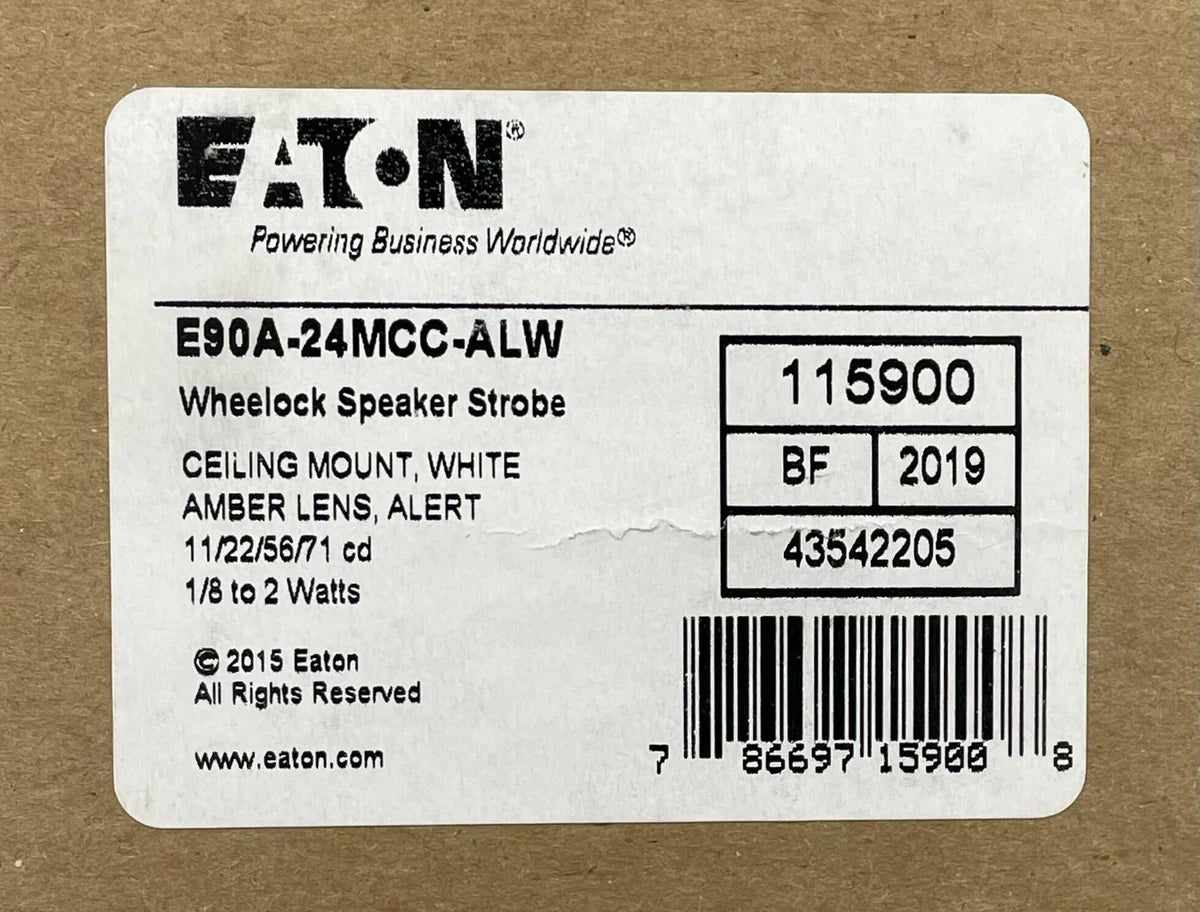 Wheelock E90A-24MCC-ALW Speaker Strobe