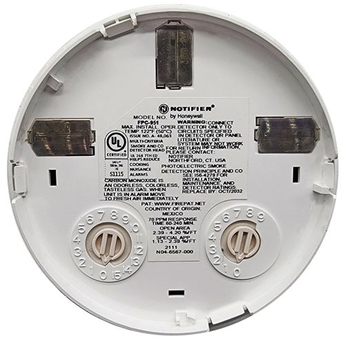 Notifier FPC-951 Photoelectric Smoke / CO Detector (White)