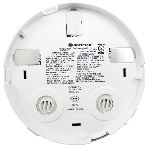 Notifier FSP-951T Photoelectric Smoke Detector with Thermal Sensor (White)