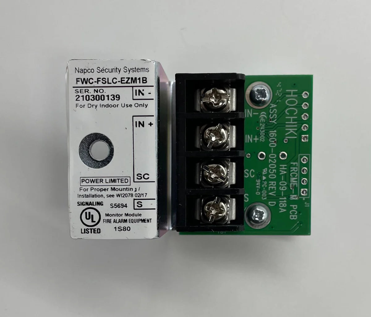 Napco FWC-FSLC-EZM1B Addressable SLC Single Input Module