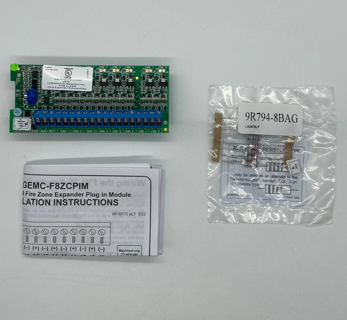 Napco GEMC-F8ZCPIM Conventional (8) Zone 2-Wire Fire Input Module