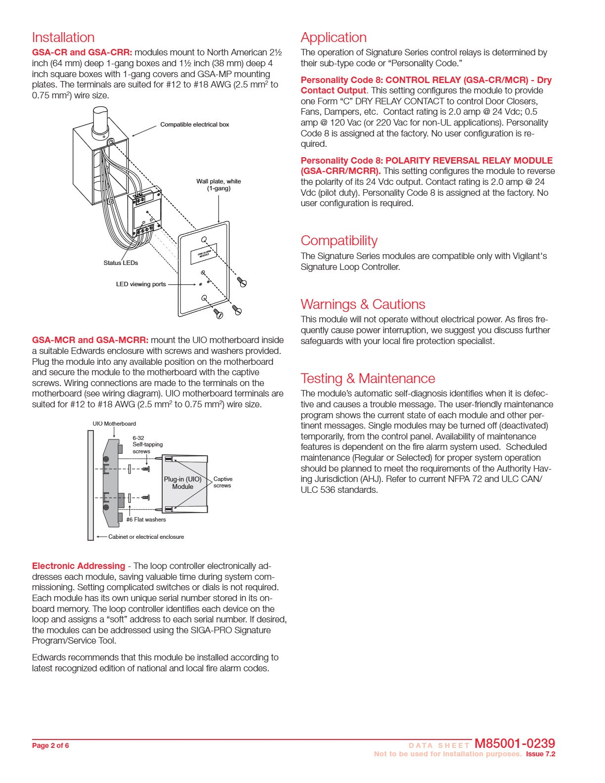 Kidde GSA-CR Control Relay Module
