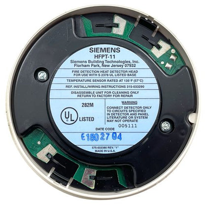 Siemens HFPT-11 Plug-In Intelligent Thermal Detector