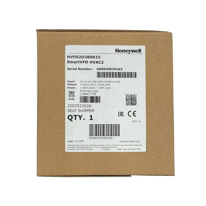 Honeywell HVAC HVFD2D3B0015 VFD HVAC2 3-PHASE 208-240V