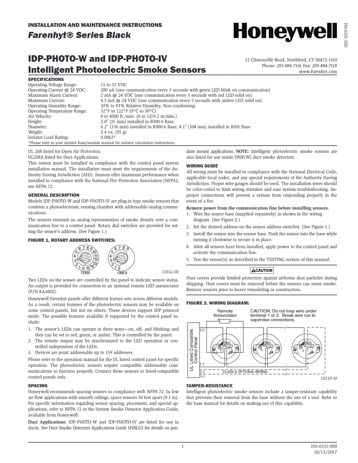 Silent Knight IDP-PHOTO-IV Smoke Detector