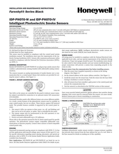 Silent Knight IDP-PHOTO-IV Smoke Detector