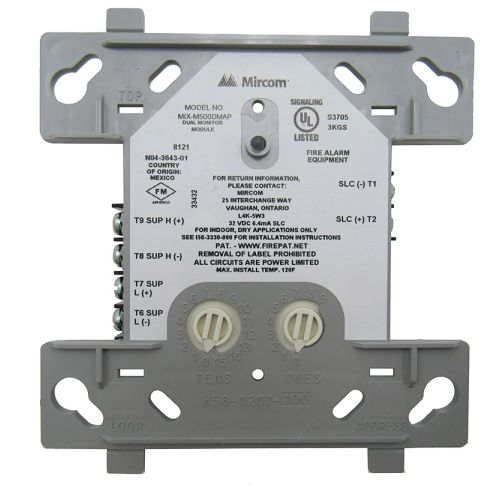 Mircom MIX-M500DMAP AP Intelligent Dual Input Monitor Module