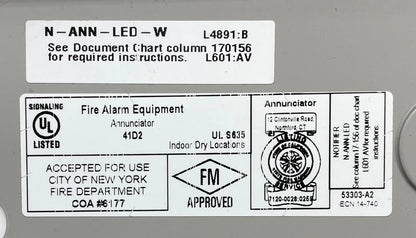 Notifier N-ANN-LED-W Annunciator Module
