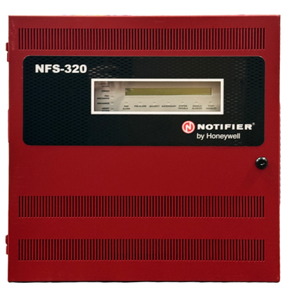Notifier NFS-320R (Intelligent FACP) in Red Cabinet