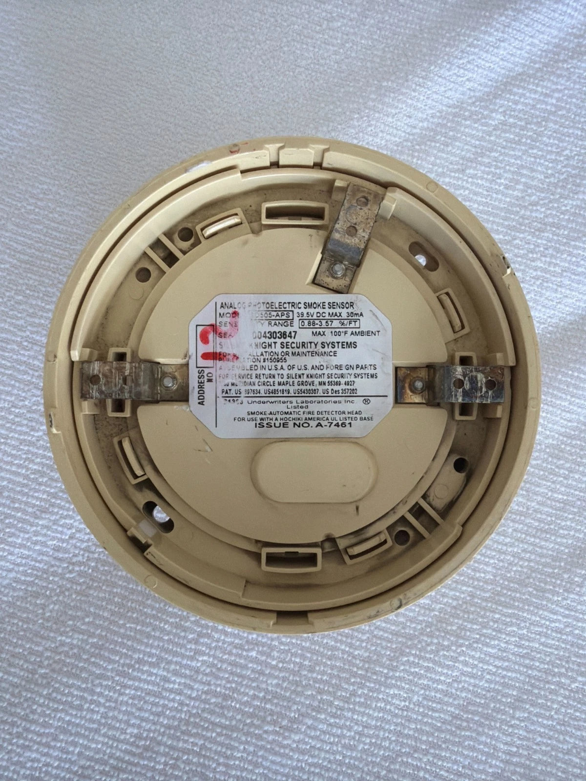 Silent Knight SD505-APS Photoelectric Smoke Detector - USED